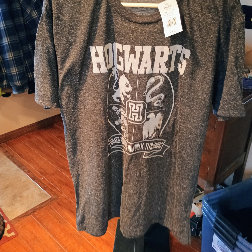 Kohl's Hogwarts Charcoal Gray Men's Tee Bin 18